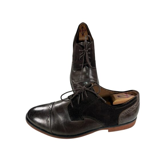 Stacy Adams Mens Size 12 M Brown Leather Cap Toe Dress Shoes - Picture 1 of 9